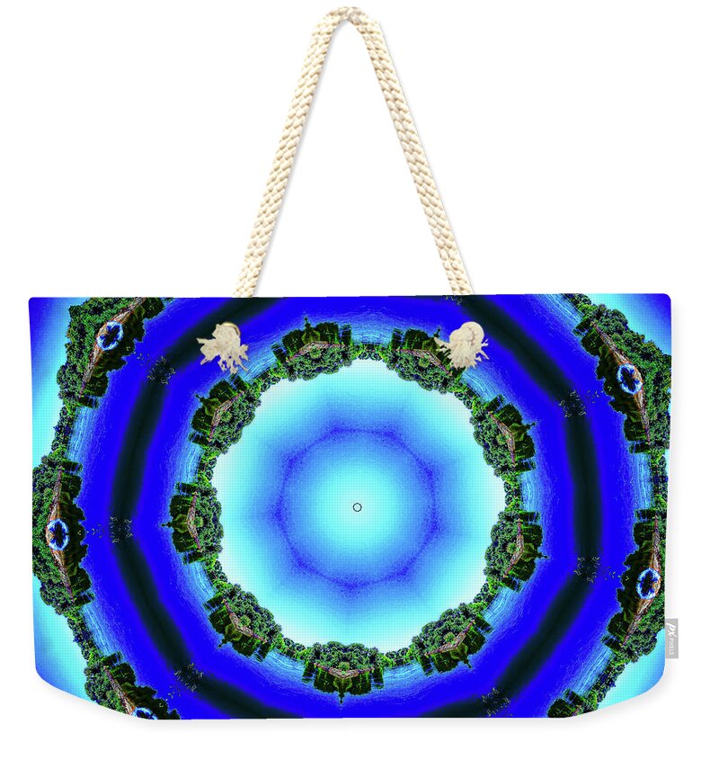 Blue Espace Nature Mandala - Weekender Tote Bag