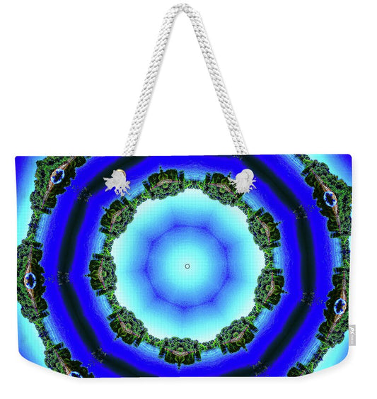 Blue Espace Nature Mandala - Weekender Tote Bag