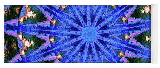 Blue Frequencies of Nature Mandala - Yoga Mat