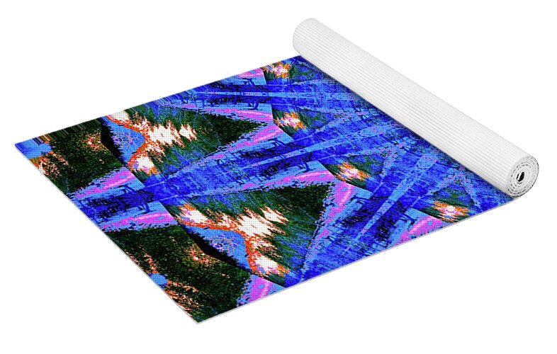Blue Frequencies of Nature Mandala - Yoga Mat