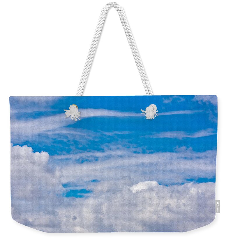 Blue Sky and Fluffy Clouds  - Weekender Tote Bag