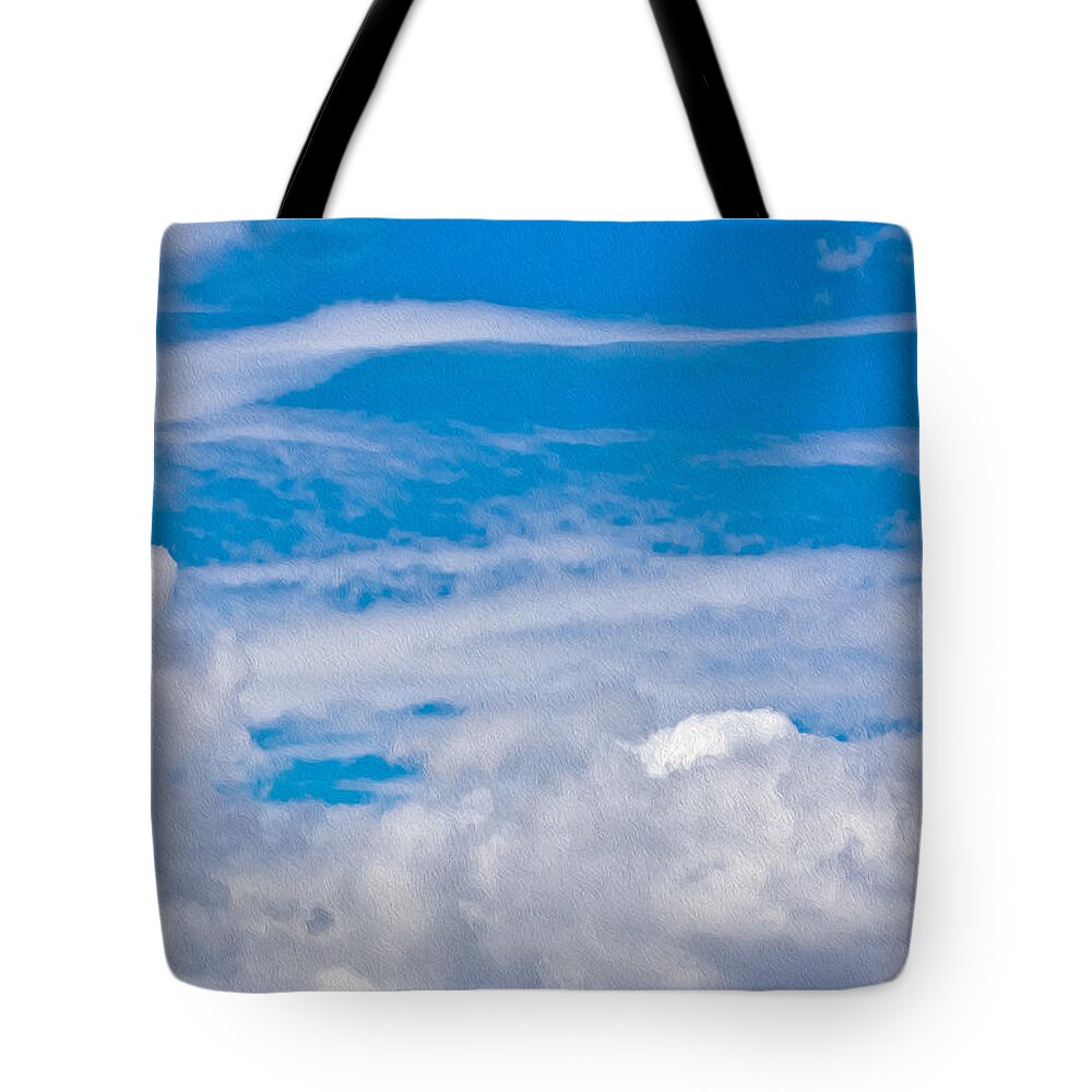 Blue Sky and Fluffy Clouds  - Tote Bag