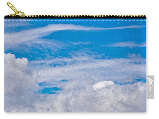 Blue Sky and Fluffy Clouds  - Zip Pouch