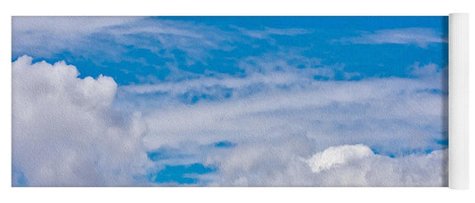Blue Sky and Fluffy Clouds  - Yoga Mat