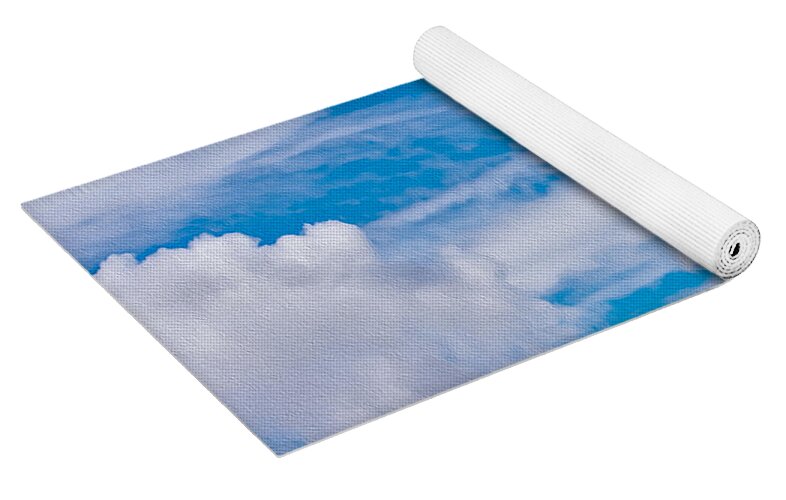 Blue Sky and Fluffy Clouds  - Yoga Mat