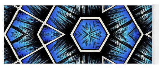 Blue Sky and Trees Colorful Kaleidoscope - Yoga Mat