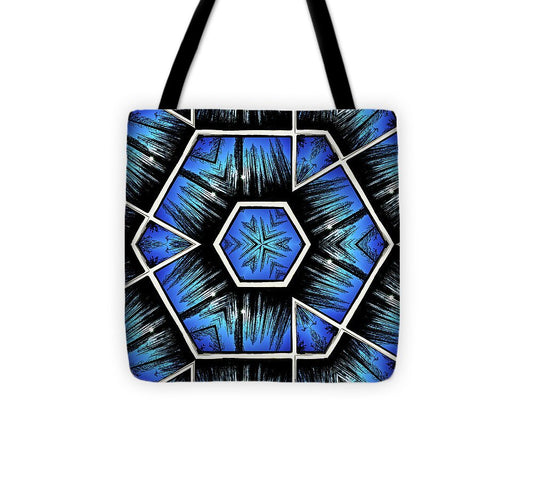 Blue Sky and Trees Colorful Kaleidoscope - Tote Bag