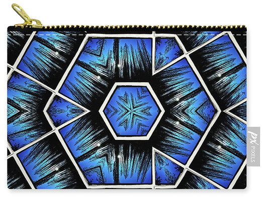 Blue Sky and Trees Colorful Kaleidoscope - Zip Pouch
