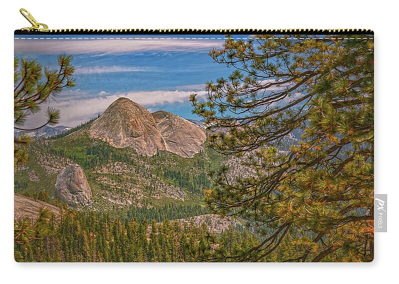 Blurry Trees and Focused Mountains Landscape - Zip Pouch