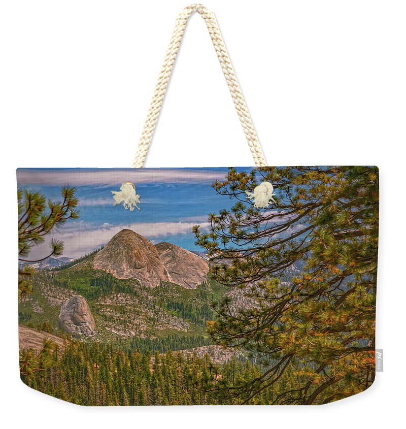 Blurry Trees and Focused Mountains Landscape - Weekender Tote Bag