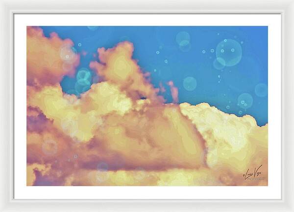 Bubbly Clouds in the Sky - Framed Print
