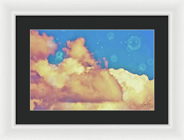 Bubbly Clouds in the Sky - Framed Print
