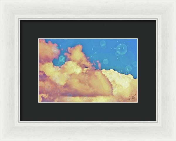 Bubbly Clouds in the Sky - Framed Print