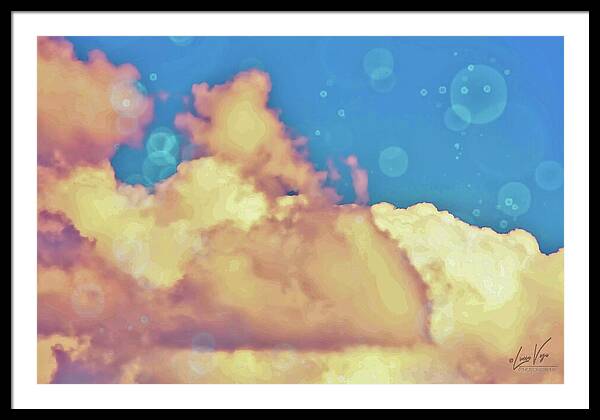 Bubbly Clouds in the Sky - Framed Print