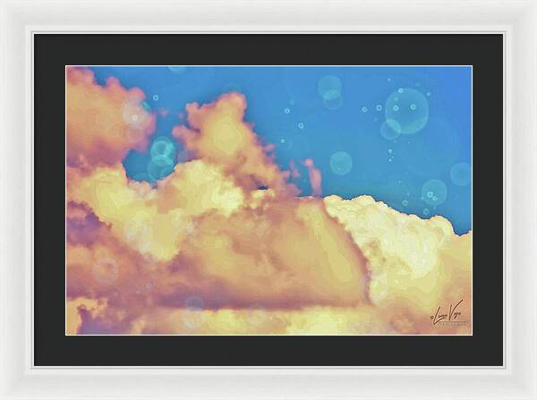 Bubbly Clouds in the Sky - Framed Print