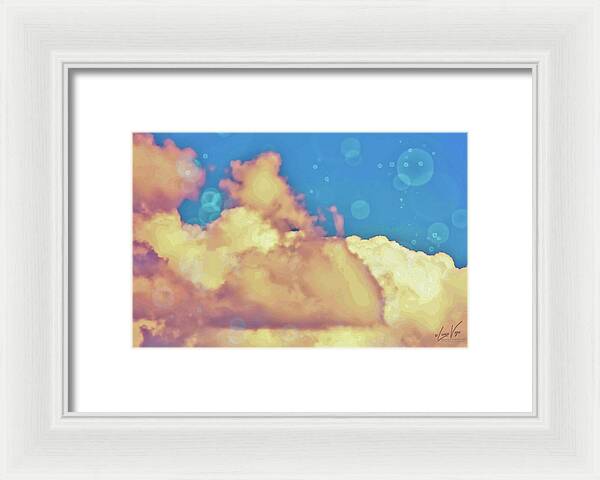 Bubbly Clouds in the Sky - Framed Print