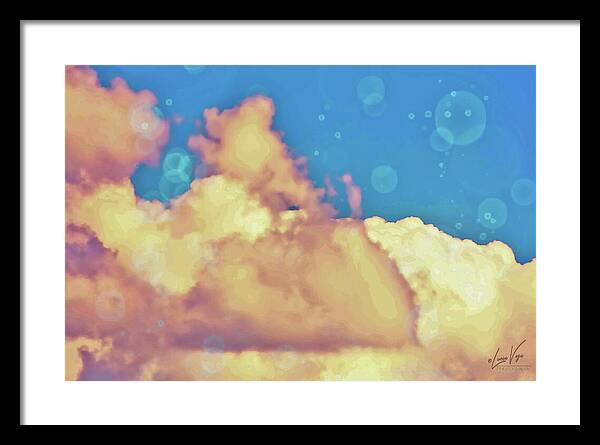 Bubbly Clouds in the Sky - Framed Print