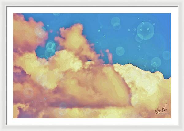Bubbly Clouds in the Sky - Framed Print