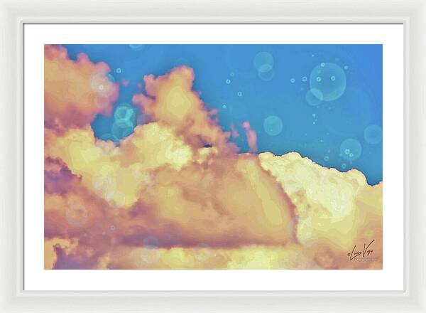 Bubbly Clouds in the Sky - Framed Print