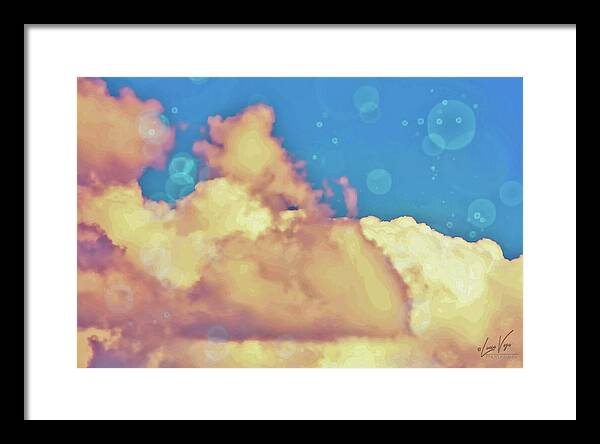 Bubbly Clouds in the Sky - Framed Print