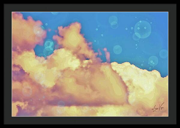 Bubbly Clouds in the Sky - Framed Print