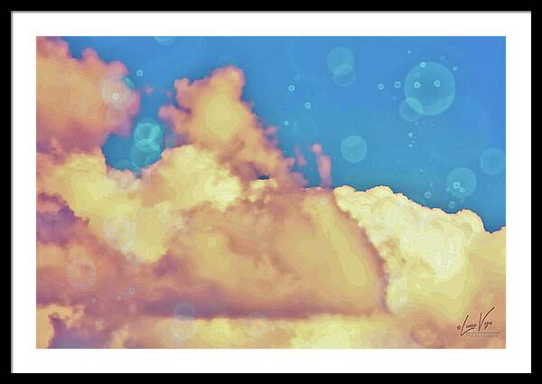 Bubbly Clouds in the Sky - Framed Print
