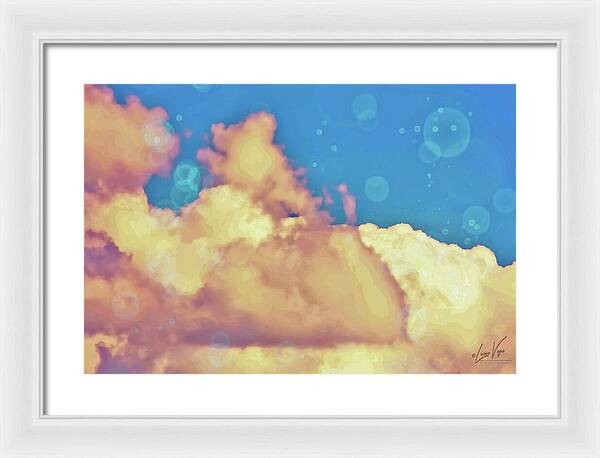 Bubbly Clouds in the Sky - Framed Print