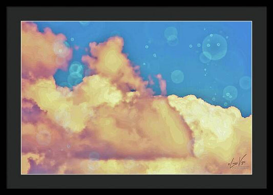 Bubbly Clouds in the Sky - Framed Print