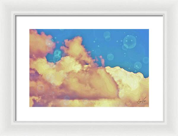 Bubbly Clouds in the Sky - Framed Print