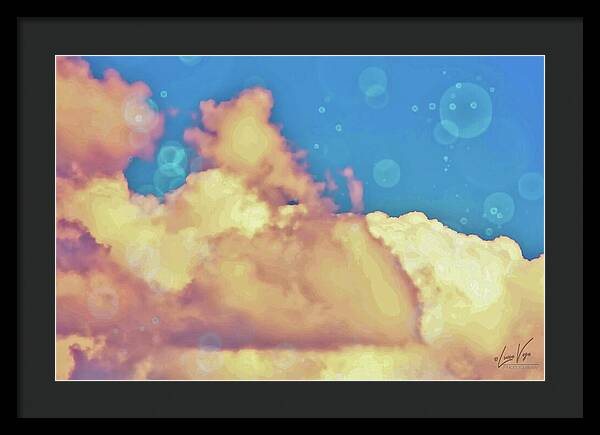 Bubbly Clouds in the Sky - Framed Print