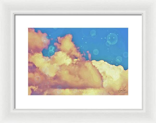 Bubbly Clouds in the Sky - Framed Print