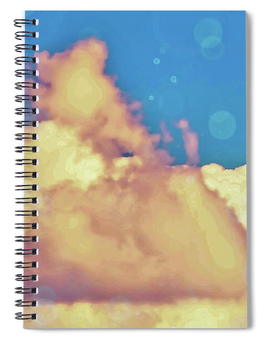 Bubbly Clouds in the Sky - Spiral Notebook