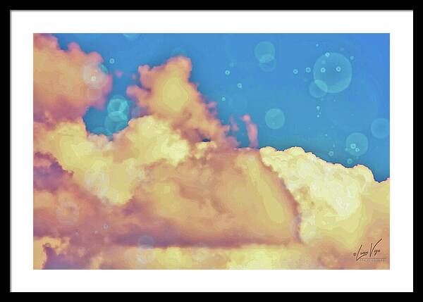 Bubbly Clouds in the Sky - Framed Print