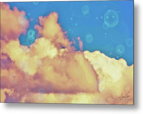 Bubbly Clouds in the Sky - Metal Print