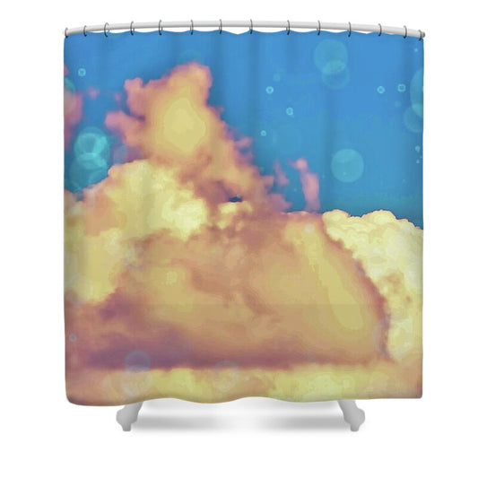 Bubbly Clouds in the Sky - Shower Curtain