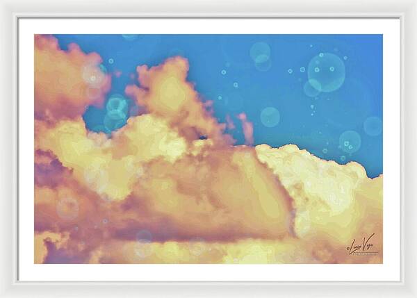 Bubbly Clouds in the Sky - Framed Print