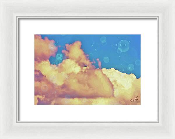 Bubbly Clouds in the Sky - Framed Print