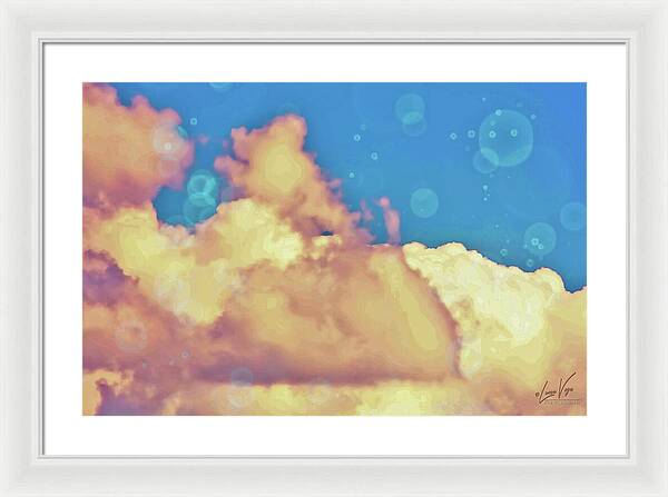 Bubbly Clouds in the Sky - Framed Print