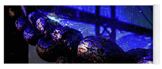 Chain in San Francisco and Golden Gate Bridge Night Art - Yoga Mat