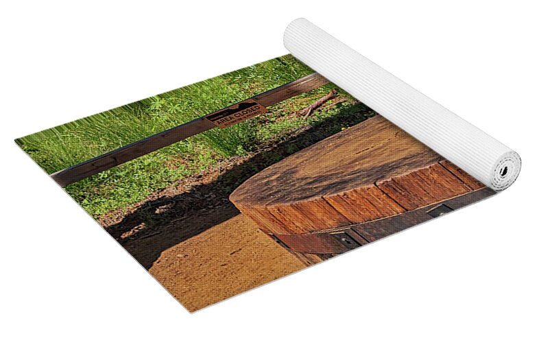 Chopped up Slice of a Giant Sequoia Display - Yoga Mat