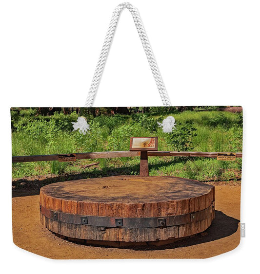Chopped up Slice of a Giant Sequoia Display - Weekender Tote Bag