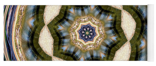 Circles of Light and Flowers Patterns - Yoga Mat