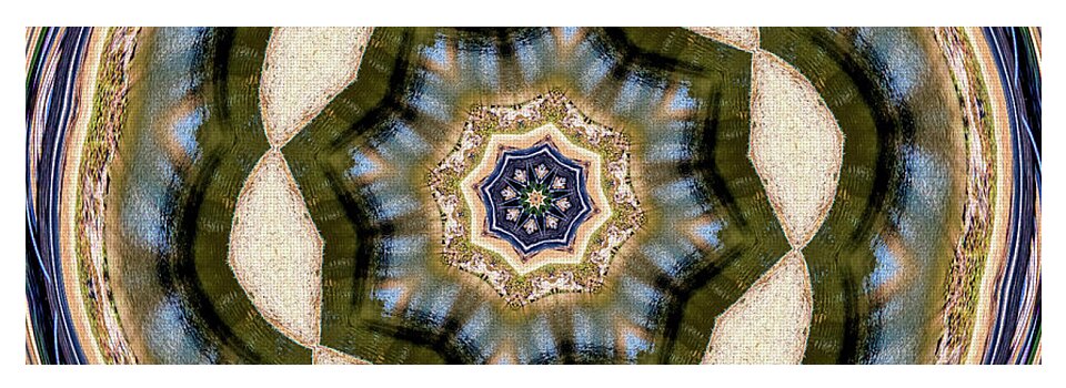 Circles of Light and Flowers Patterns - Yoga Mat