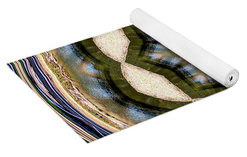 Circles of Light and Flowers Patterns - Yoga Mat