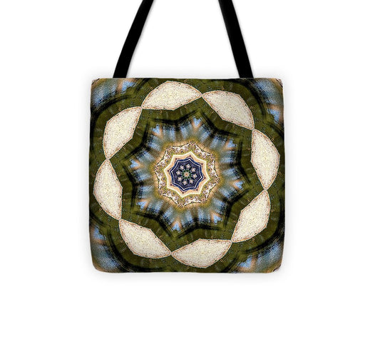 Circles of Light and Flowers Patterns - Tote Bag