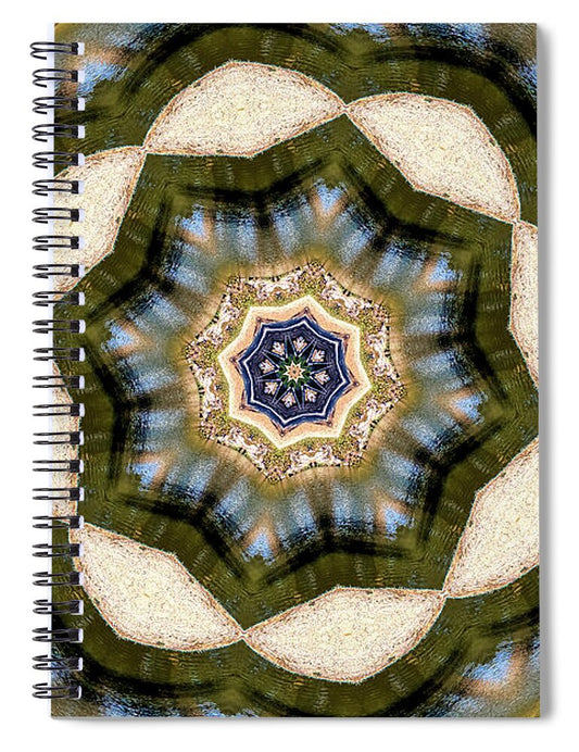 Circles of Light and Flowers Patterns - Spiral Notebook