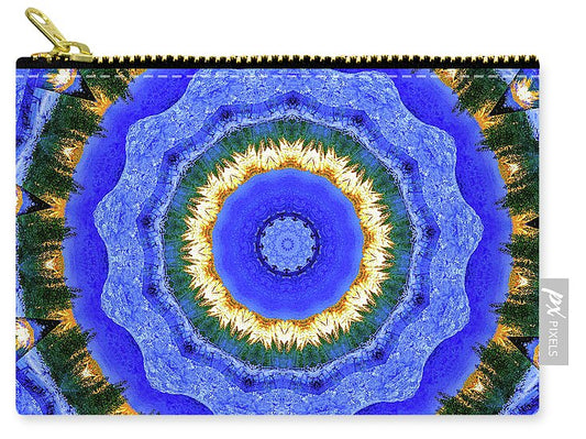 Circling Pines Abstract Kaleidoscope - Zip Pouch