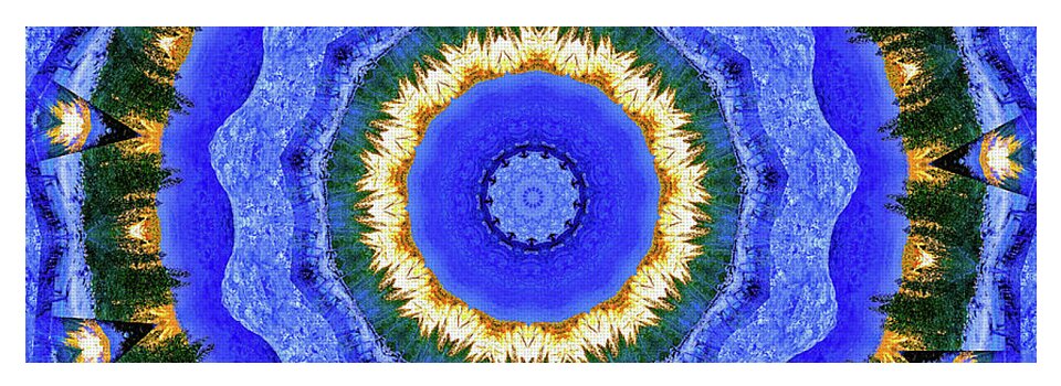 Circling Pines Abstract Kaleidoscope - Yoga Mat