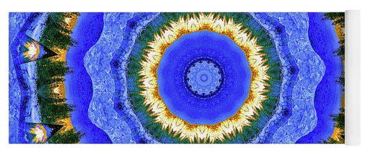 Circling Pines Abstract Kaleidoscope - Yoga Mat