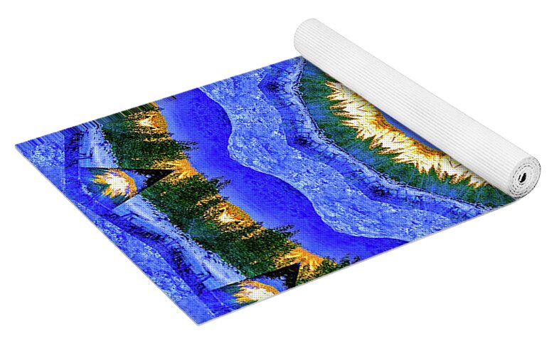 Circling Pines Abstract Kaleidoscope - Yoga Mat